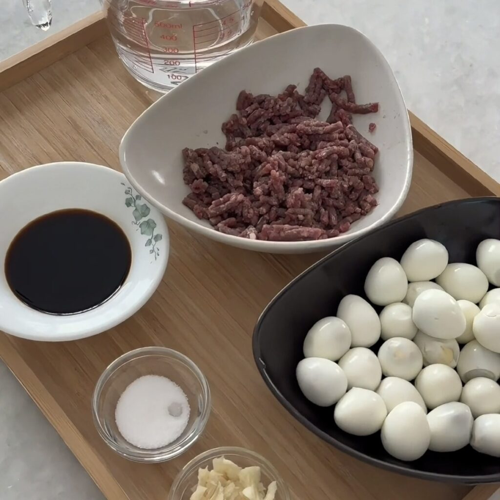 Korean Braised Beef (Ground Beef) and Quail Eggs screenshot