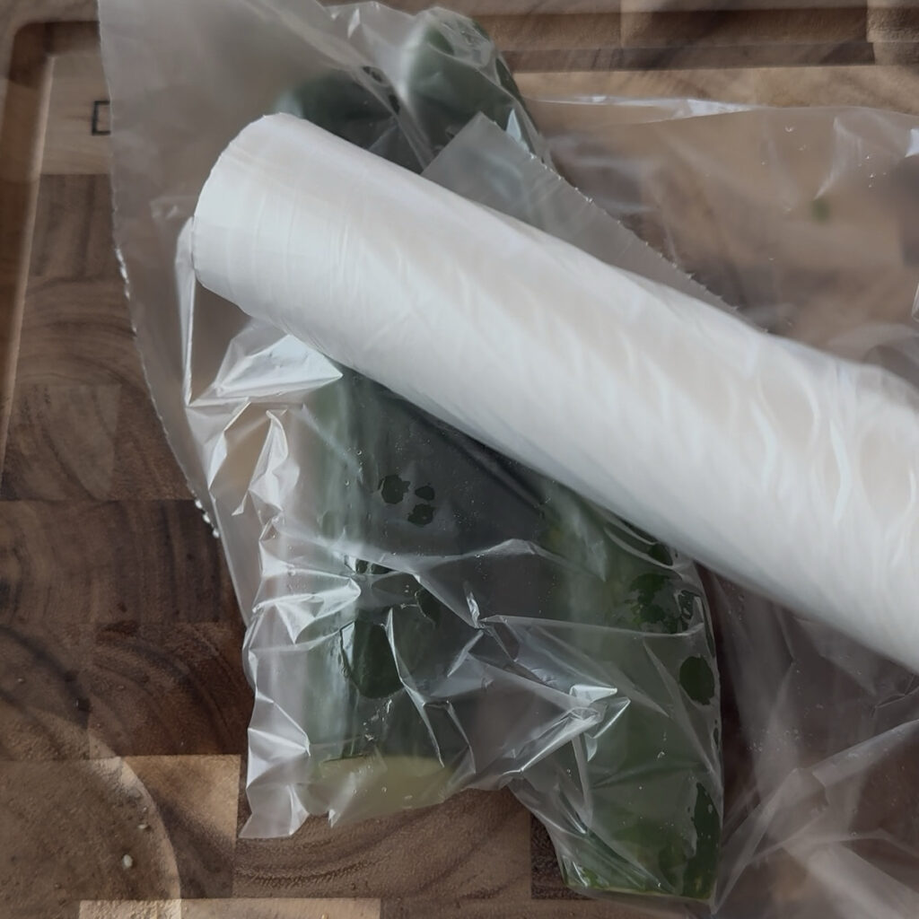 Smashed Cucumber Salad Smashing cucumbers for Korean smashed cucumber salad