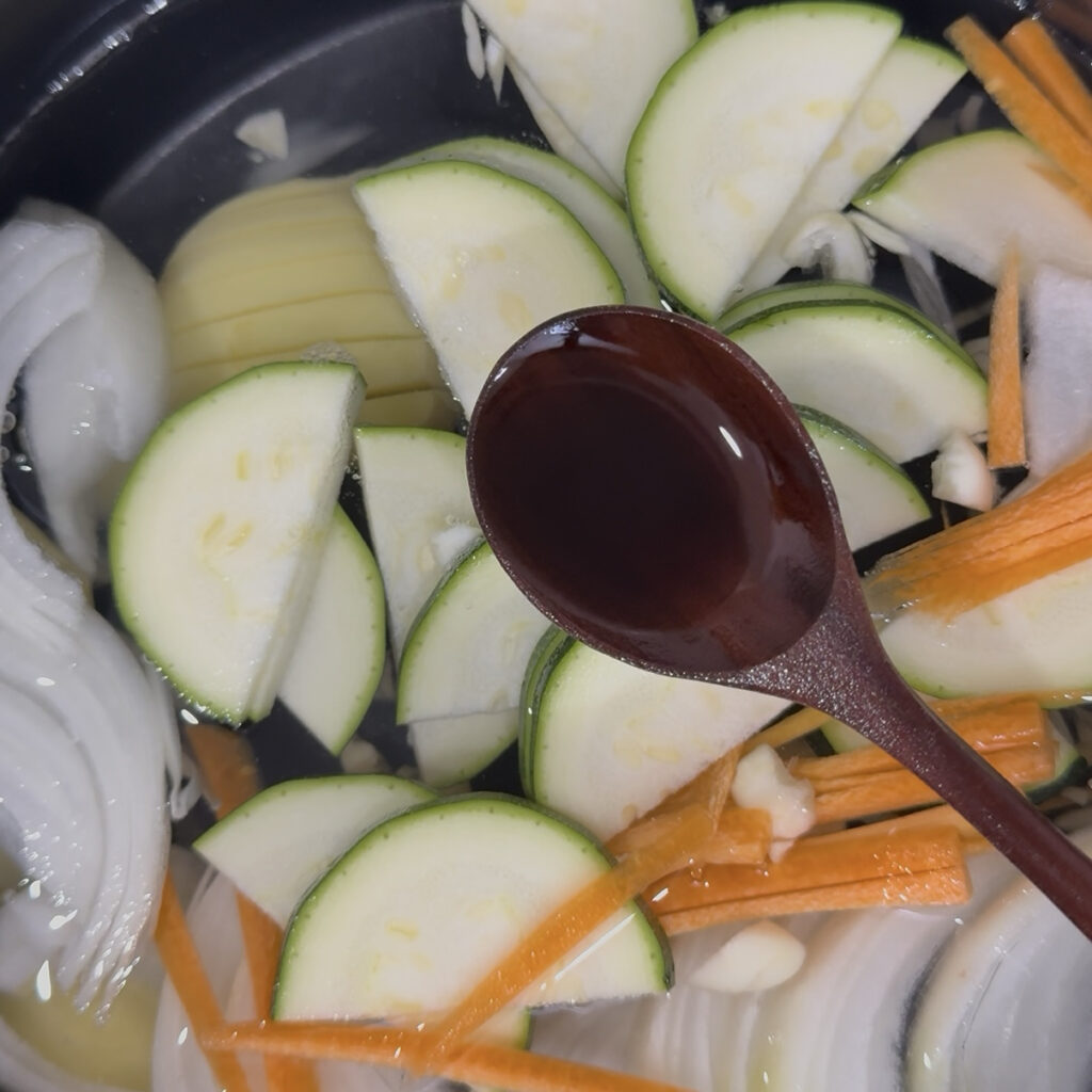Sujebi Seasoning Korean sujebi soup with soy sauce