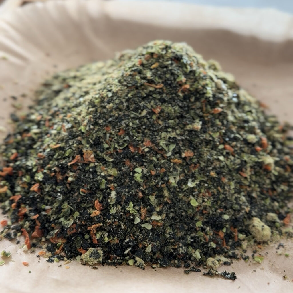 Homemade rice seasoning with vegetable