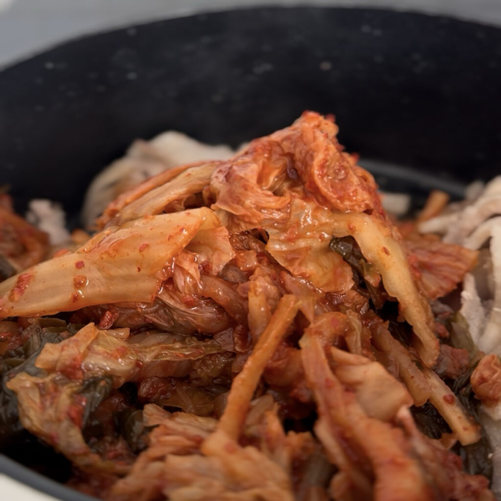 Kimchi in a pot