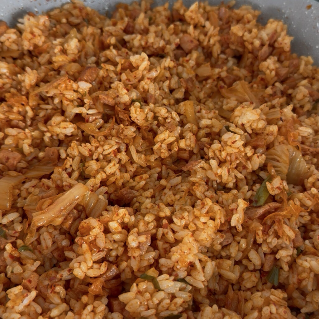 Korean spam kimchi fried rice
