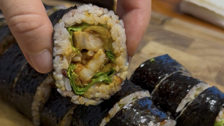 Easy Samgyeopsal Gimbap with Kimchi
