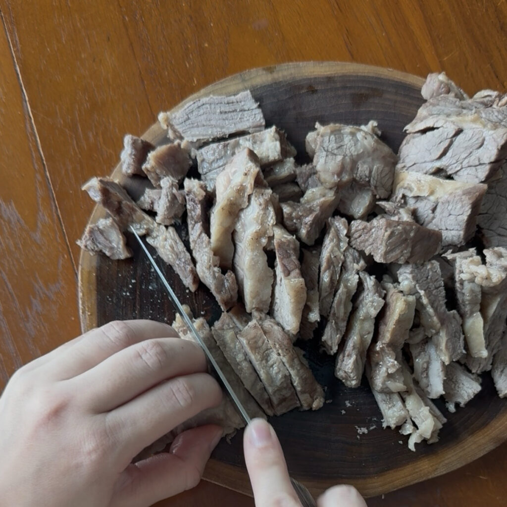 Sliced beef for Korean jangjorim