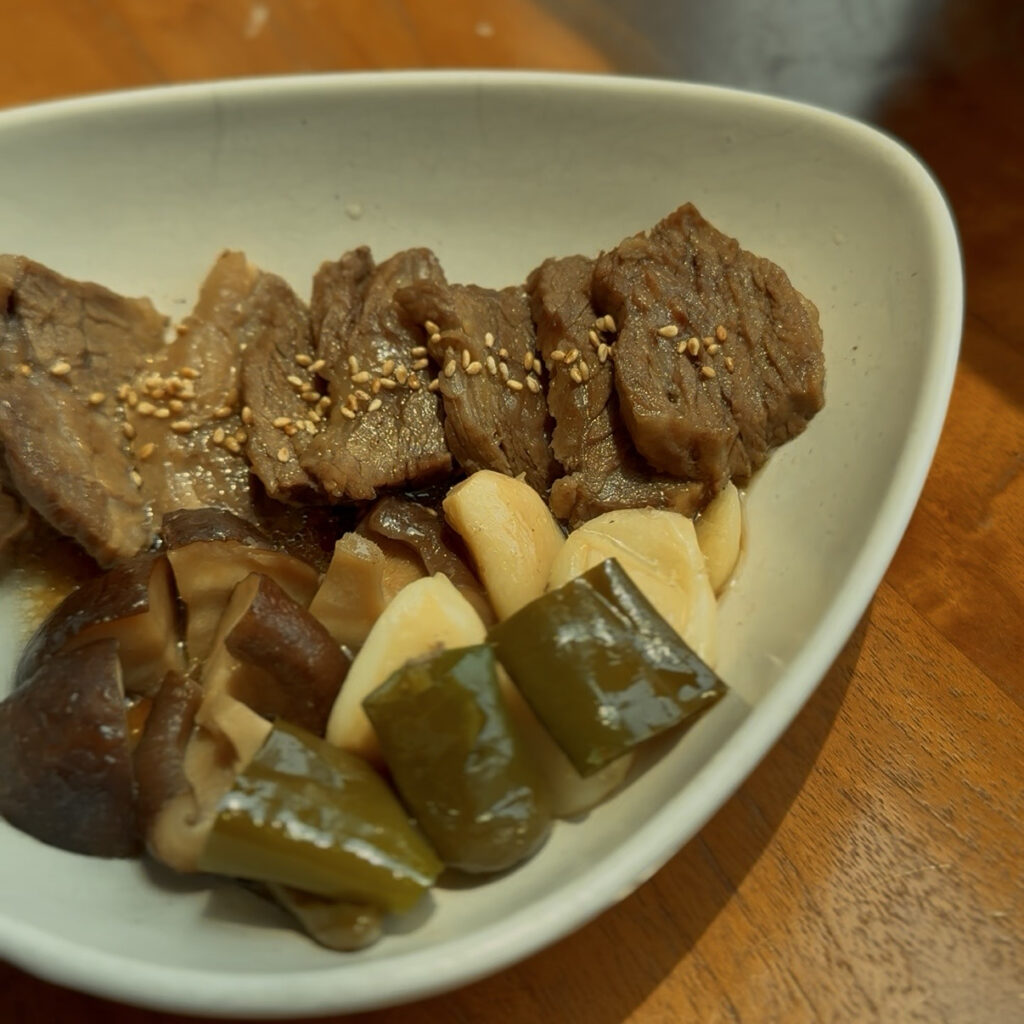 Homemade jangjorim ready to serve